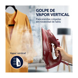 Oster GCSTAC7201 Plancha de Ropa a Vapor | 25% Mas Cobertura | Punta de Precision | Aero Ceramic | Sistema Anti-Calcificación | Rojo
