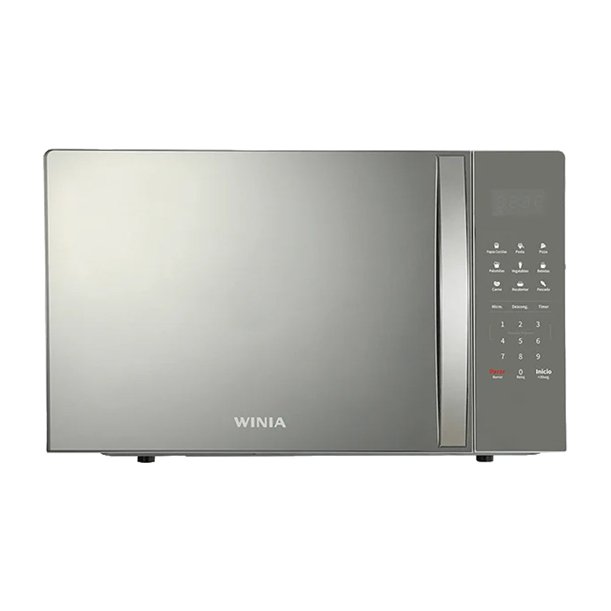 Winia Microondas de 1000W | 1.5p3 | Sistema de Bloqueo Infantil | Plateado