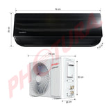 Sankey Aire Acondicionado Split Inverter Serie Superiore 12,000 BTU | SEER 21 | WiFi | Alta Eficiencia | Protección de Voltaje | Enfriamiento Supremo | Silver Ion | 220v | Black Mirror