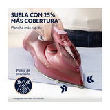 Oster GCSTAC7201 Plancha de Ropa a Vapor | 25% Mas Cobertura | Punta de Precision | Aero Ceramic | Sistema Anti-Calcificación | Rojo