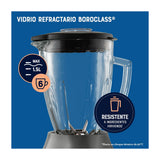 Oster BLSTPEGGPB Licuadora de 6 Velocidades | Boroclass | All-Metal Drive | Función de Pulso | 1.5L | 800W | Gris