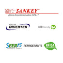 Sankey Aire Acondicionado Piso/Techo Comercial Inverter 36,000 BTU | Alto Desempeño | Eficiente | 220v