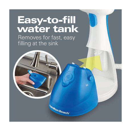 Hamilton Vaporizador de Prendas | 15 Minutos de Vapor Continuos | Azul Blanco