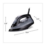 Hamilton Beach Plancha de Ropa a Vapor | Vapor Versátil | Extra-Glide | Anti-Goteo | Gris Negro