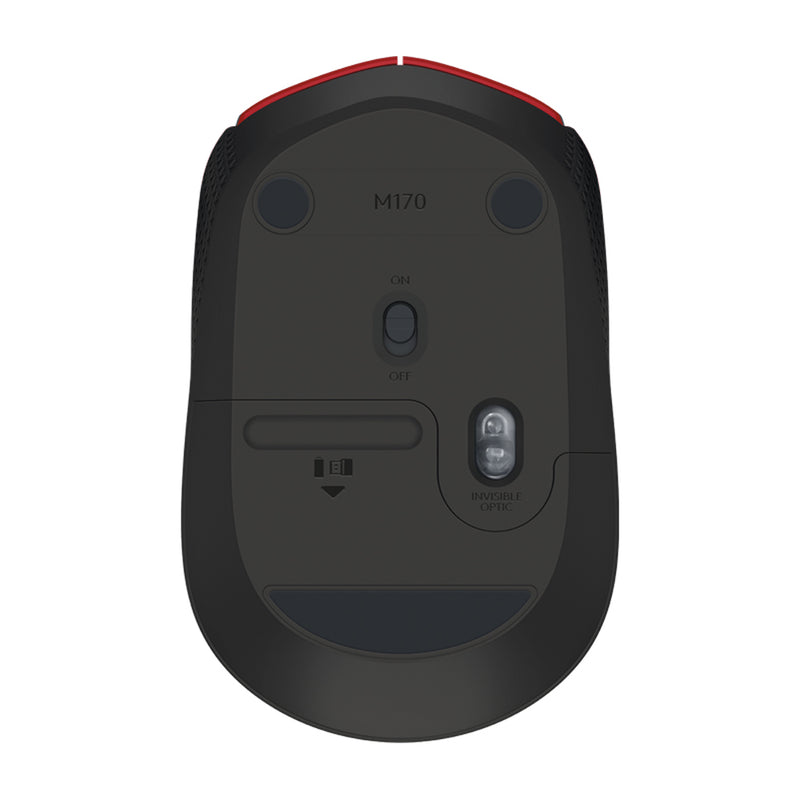Logitech M170 Mouse Inalambrico | Rojo/Negro
