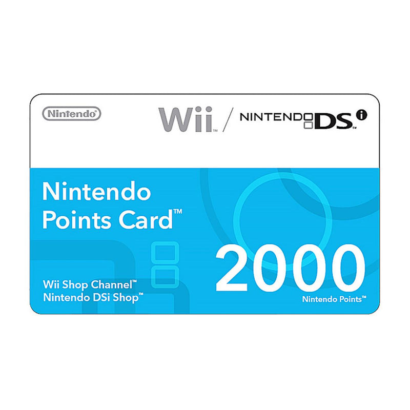 Tarjeta de 2000 Nintendo Points | DS & WII Store