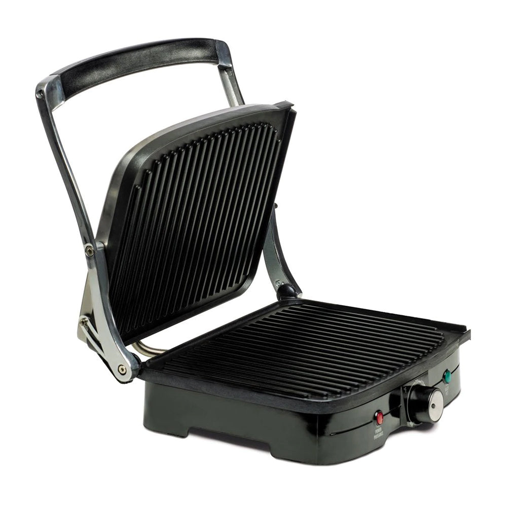 Hamilton Beach Prensa para Panini, Sandwichera y Parrilla para Interiores | Plateado