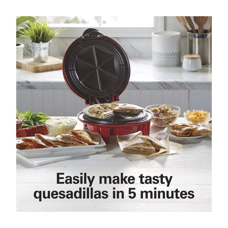 Hamilton Beach Maquina para hacer Quesadillas | 6 Piezas | 900W | Rojo