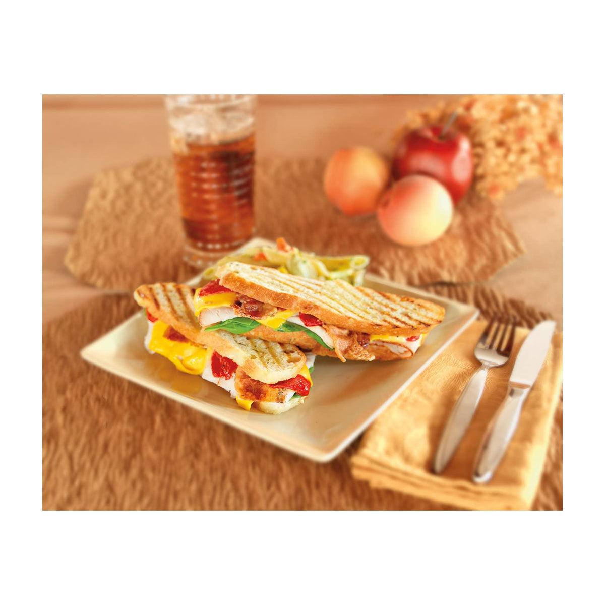 Hamilton Beach Panini Press Sandwichera Gourmet | Rejillas Antiadherentes | Plateado