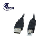 Xtech Cable para Impresoras | USB A a USB B | 1.8 Metros | Negro