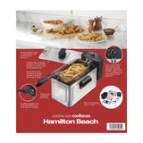 Hamilton Beach Freidora de Aceite de Inmersión | 12 Tazas de Aceite | 8 Tazas de Alimento | Profesional