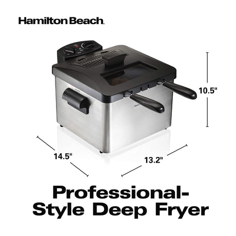 Hamilton Beach Freidora de Aceite de Inmersión | 12 Tazas | Profesional | Temporizador