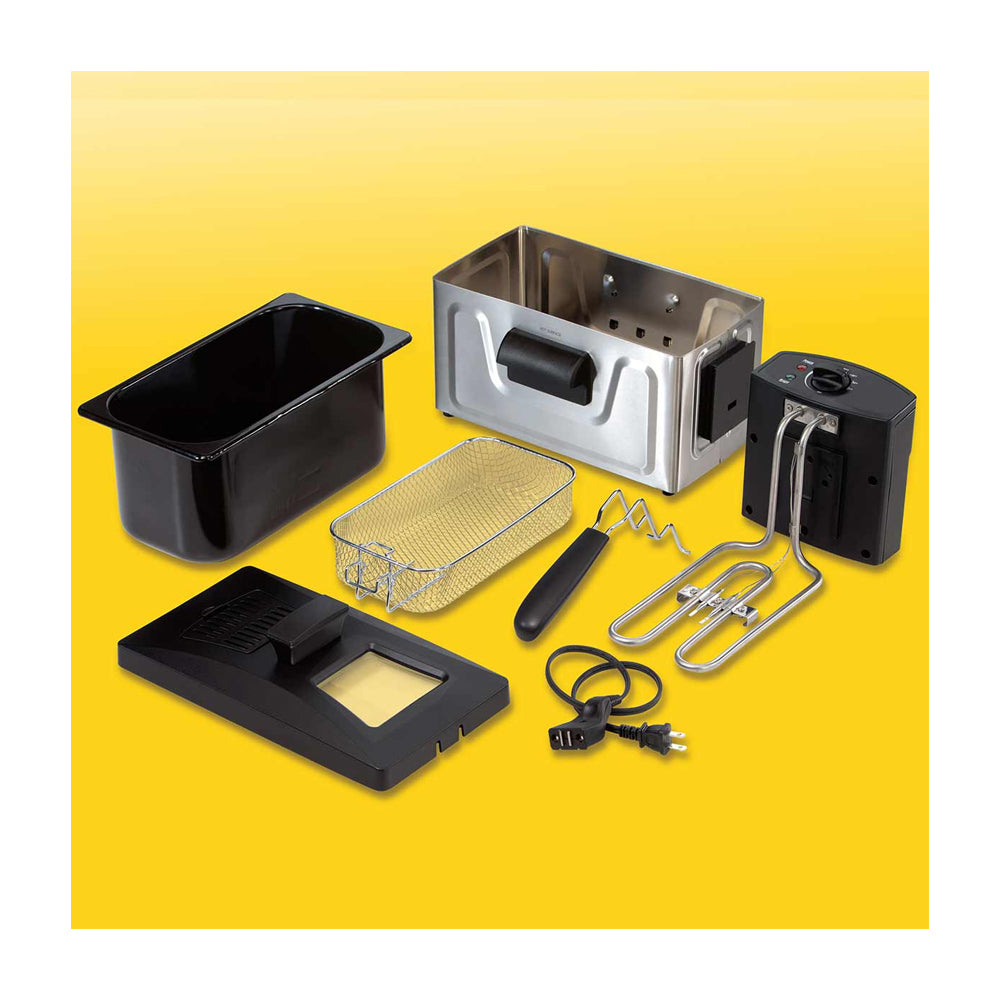 Hamilton Beach Freidora de Aceite de Inmersión | 8 Tazas de Aceite | 6 Tazas de Alimento | Profesional