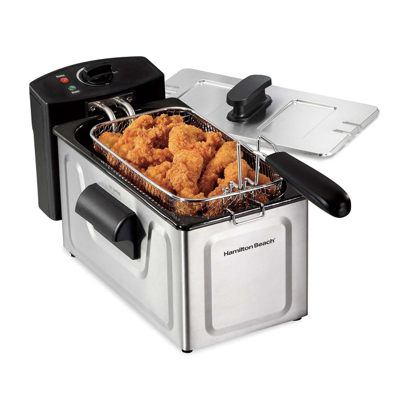 Hamilton Beach Freidora de Aceite de Inmersión | 8 Tazas de Aceite | 6 Tazas de Alimento | Profesional