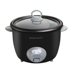 Hamilton Beach Olla Arrocera de 20 Tazas | Interior Antiadherente Extraible | Negro