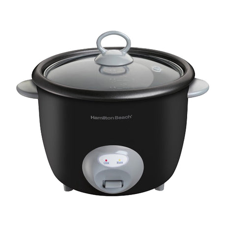 Hamilton Beach Olla Arrocera de 20 Tazas | Interior Antiadherente Extraible | Negro