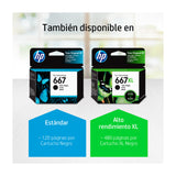 HP 667 XL Cartucho de Tinta | Negro