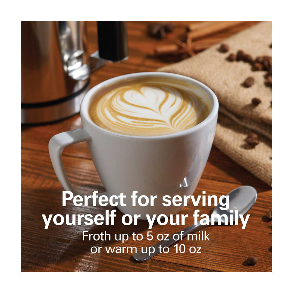 Hamilton Beach Espumador / Calentador de Leche | 3 Programas | Apagado Automático | Acero Inoxidable