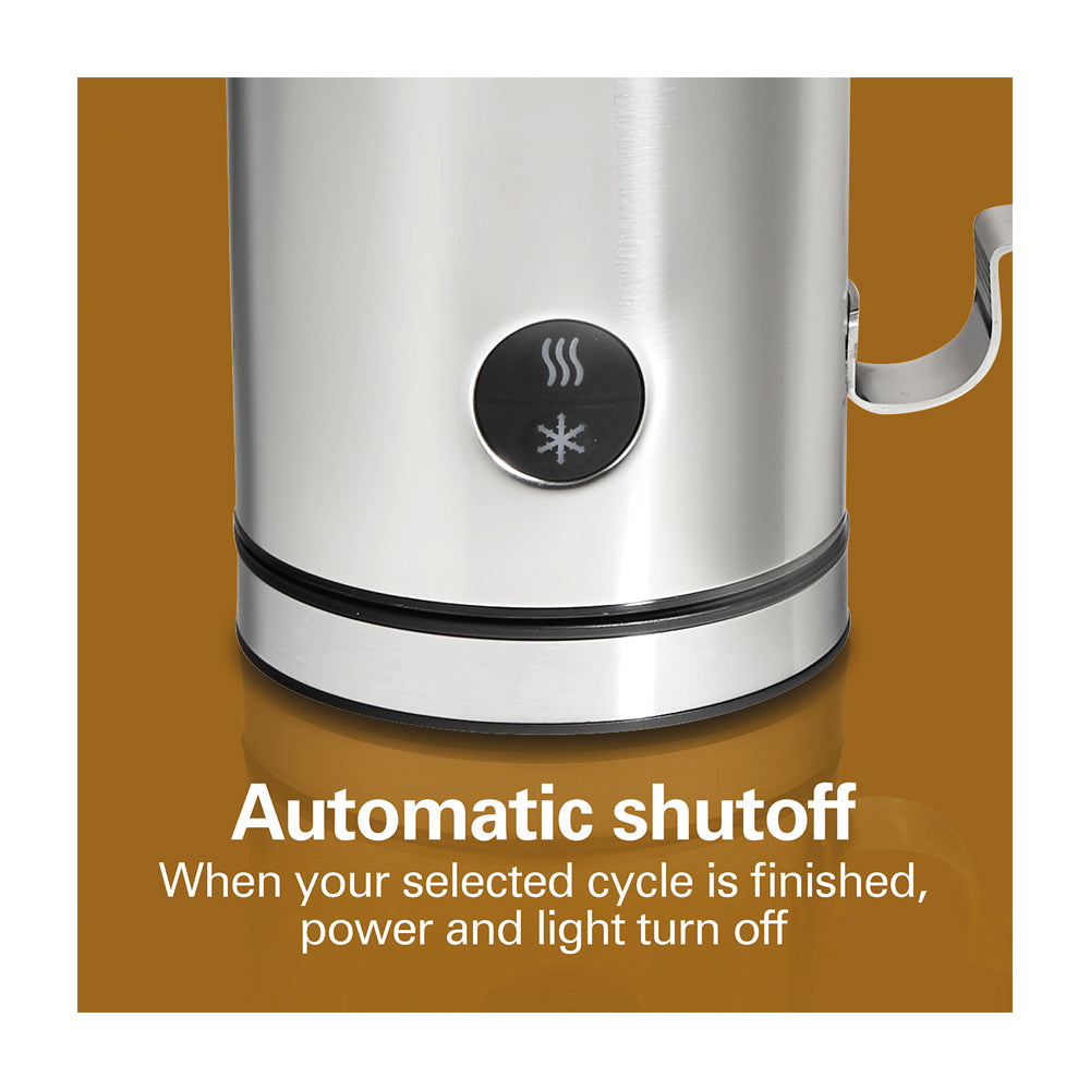 Hamilton Beach Espumador / Calentador de Leche | 3 Programas | Apagado Automático | Acero Inoxidable