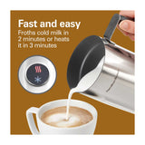 Hamilton Beach Espumador / Calentador de Leche | 3 Programas | Apagado Automático | Acero Inoxidable