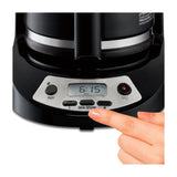 Hamilton Beach Cafetera de 12 Tazas | Programable | Pantalla LED | Negro