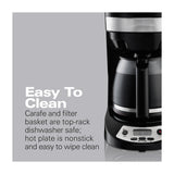 Hamilton Beach Cafetera de 12 Tazas | Programable | Pantalla LED | Negro
