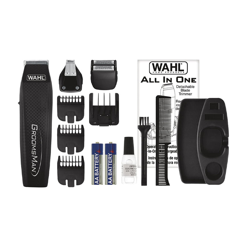 Wahl GroomsMan Kit de Afeitadora All-in-One Inalámbrica de 14 Piezas