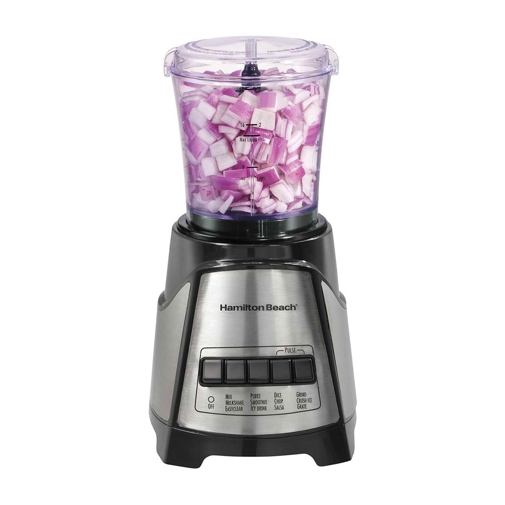 Hamilton Beach Licuadora y Picadora de 12 Velocidades | Wave-Action® | 1.2L | 700W | Negro