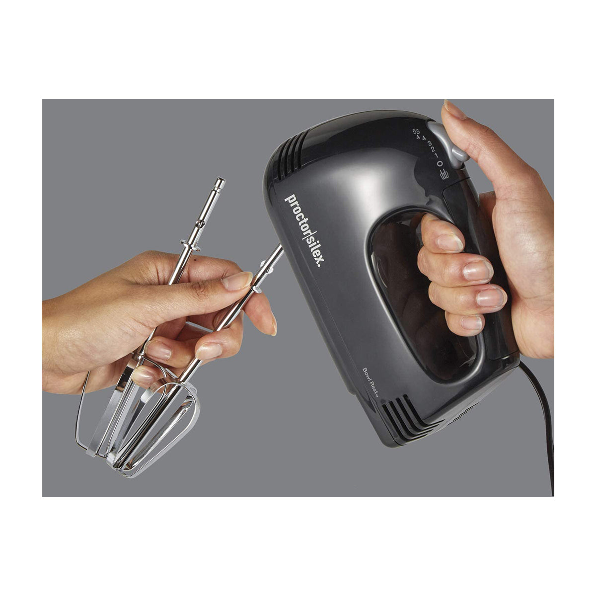 Proctor Silex Easy Mix Batidora de Mano de 5 Velocidades | 100W | Negro