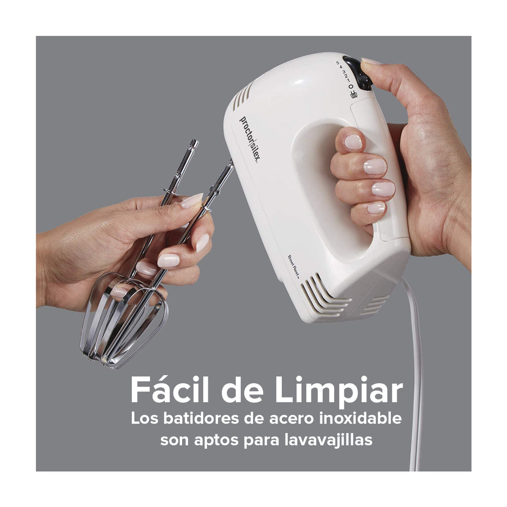 Proctor Silex Easy Mix Batidora de Mano de 5 Velocidades | 100W | Blanco
