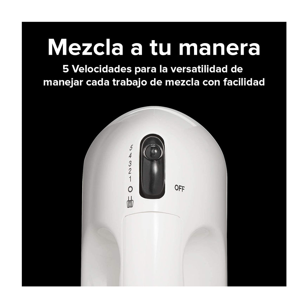 Proctor Silex Easy Mix Batidora de Mano de 5 Velocidades | 100W | Blanco