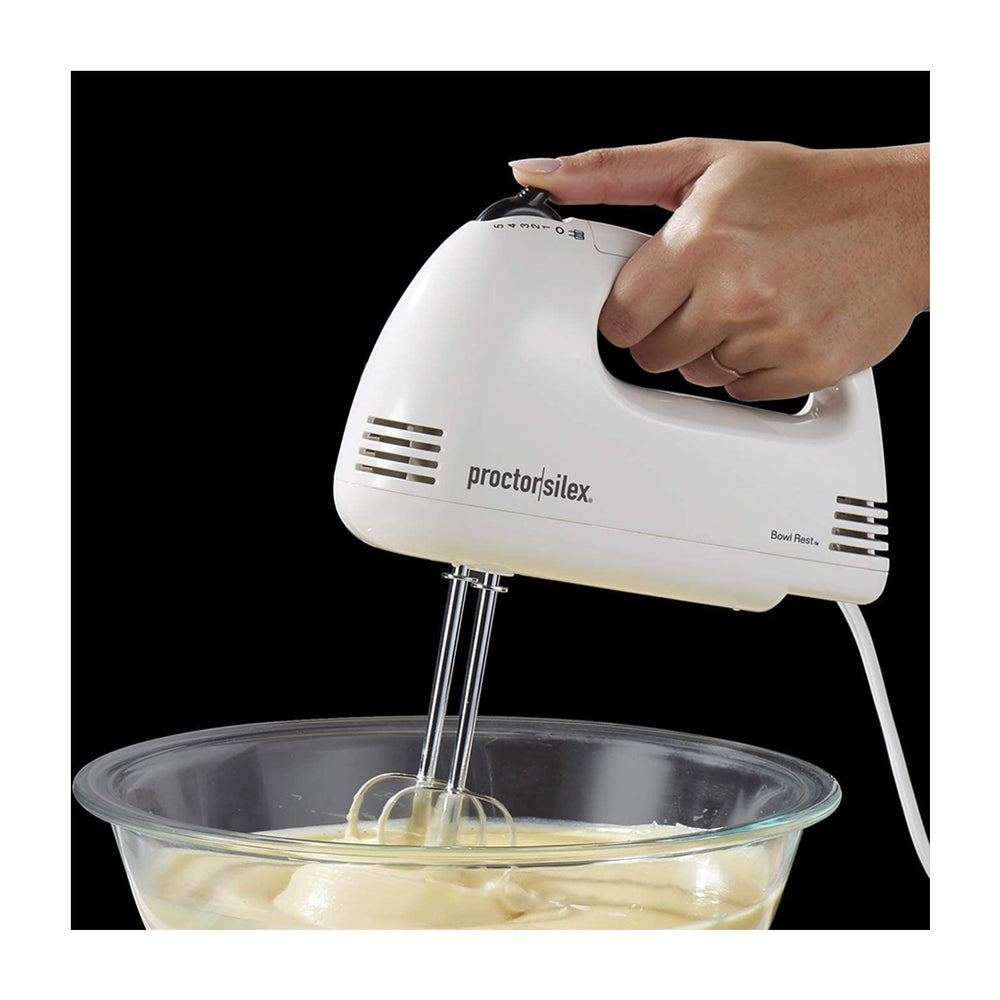 Proctor Silex Easy Mix Batidora de Mano de 5 Velocidades | 100W | Blanco