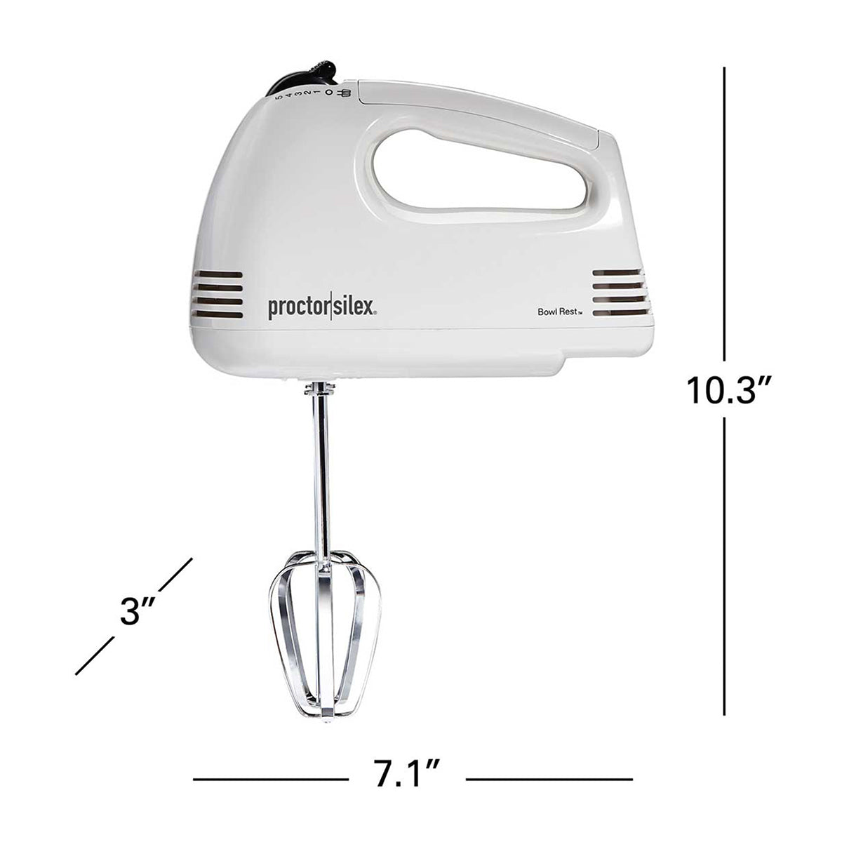 Proctor Silex Easy Mix Batidora de Mano de 5 Velocidades | 100W | Blanco