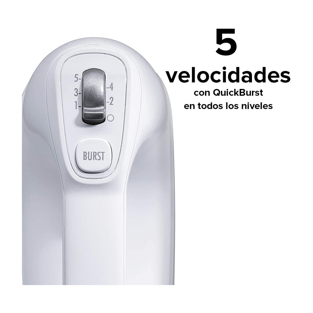 Hamilton Beach Batidora De Mano Profesional De 5 Velocidades | Blanca