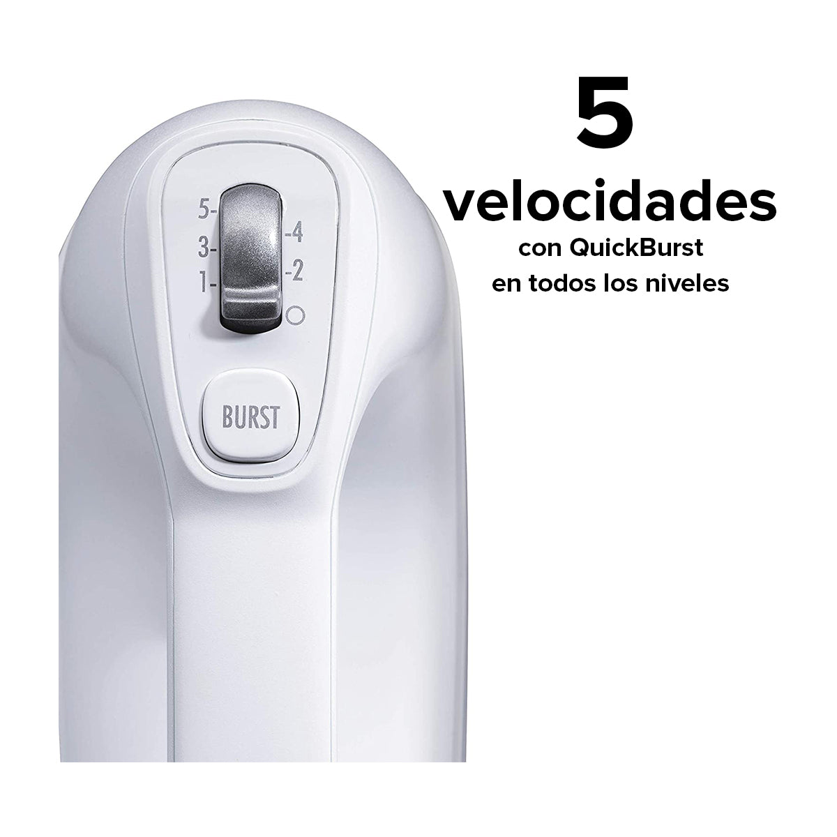 Hamilton Beach Batidora De Mano Profesional De 5 Velocidades | Blanca