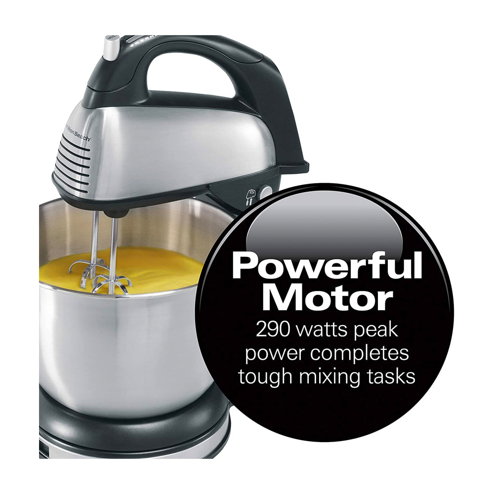 Hamilton Beach Batidora de Pedestal / Mano de 6 Velocidades | 3.78L | 290W | Negro