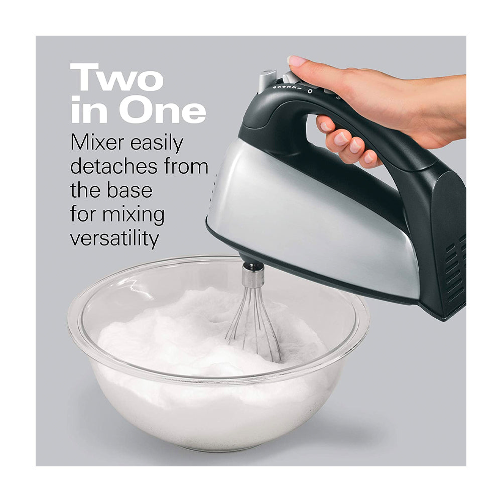 Hamilton Beach Batidora de Pedestal / Mano de 6 Velocidades | 3.78L | 290W | Negro