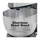 Hamilton Beach Batidora de Pedestal / Mano de 6 Velocidades | 3.78L | 290W | Negro