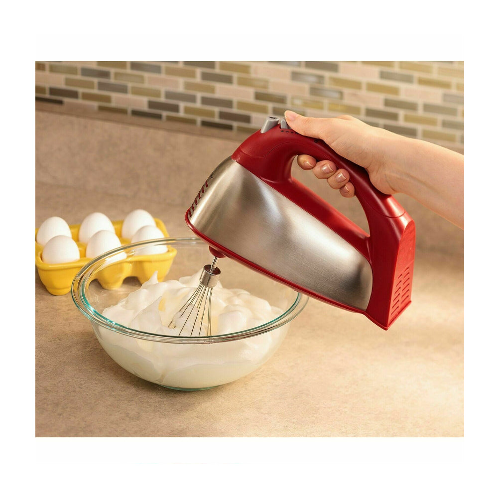 Hamilton Beach Batidora de Pedestal / Mano de 6 Velocidades | 3.8L | 290W | Rojo