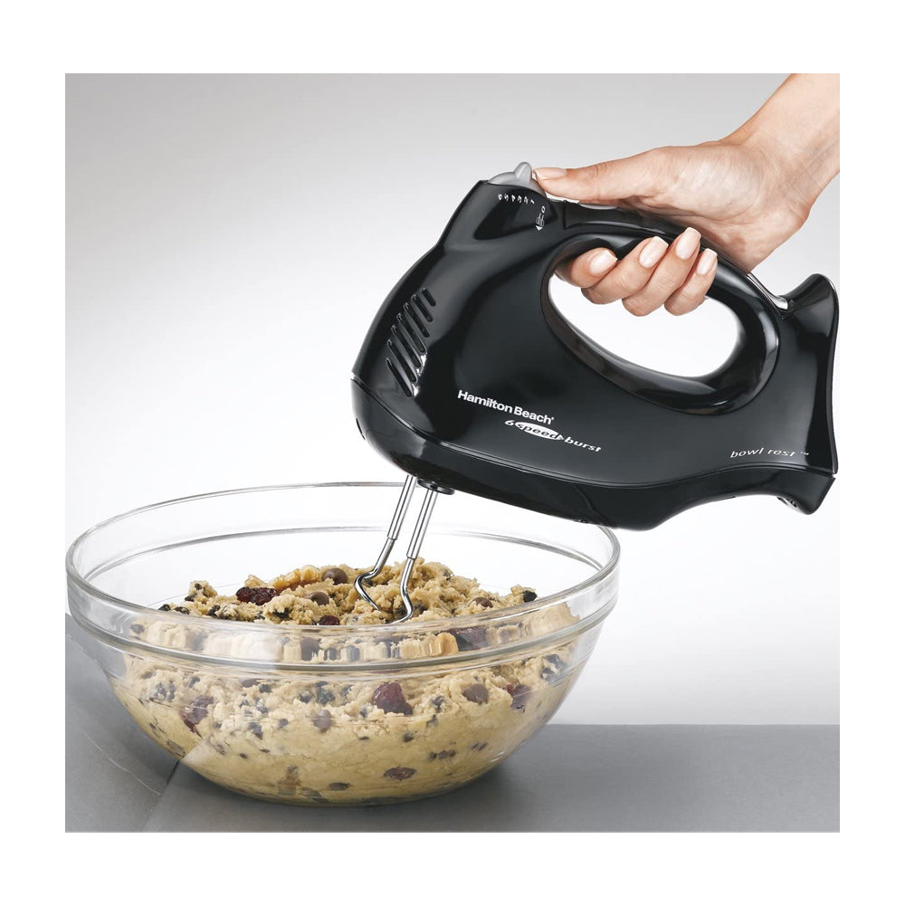 Hamilton Beach Batidora de Pedestal / Mano de 6 Velocidades | 3.78L | 275W | Negro