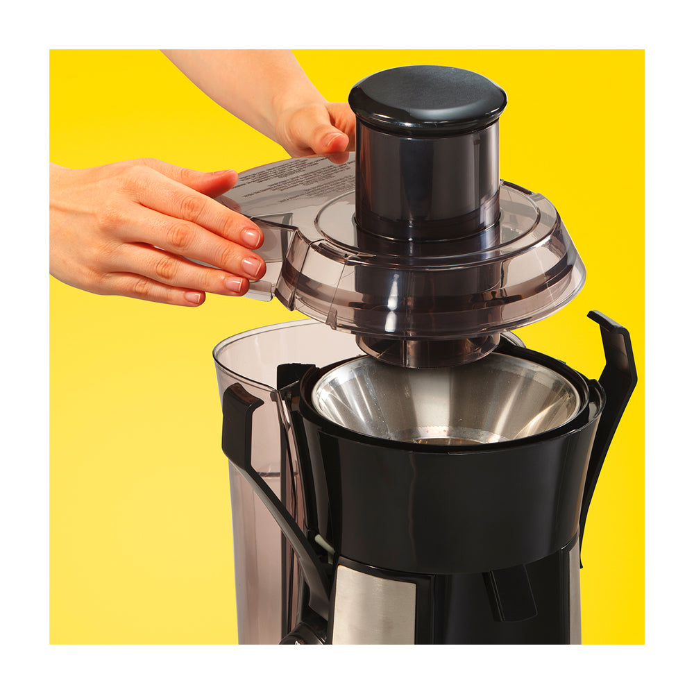 Hamilton Beach Extractor de Jugo Big Mouth® | Colector de Pula XL | 800W | Negro