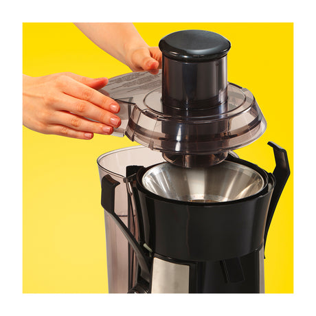 Hamilton Beach Extractor de Jugo Big Mouth® | Colector de Pula XL | 800W | Negro