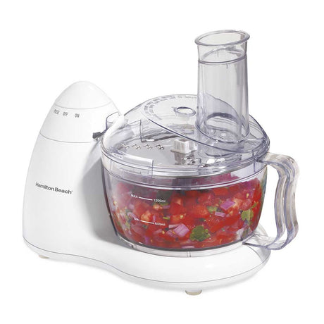 Hamilton Beach Procesador de Alimentos de 8 Tazas | 300W | 2 Velocidades | Blanco