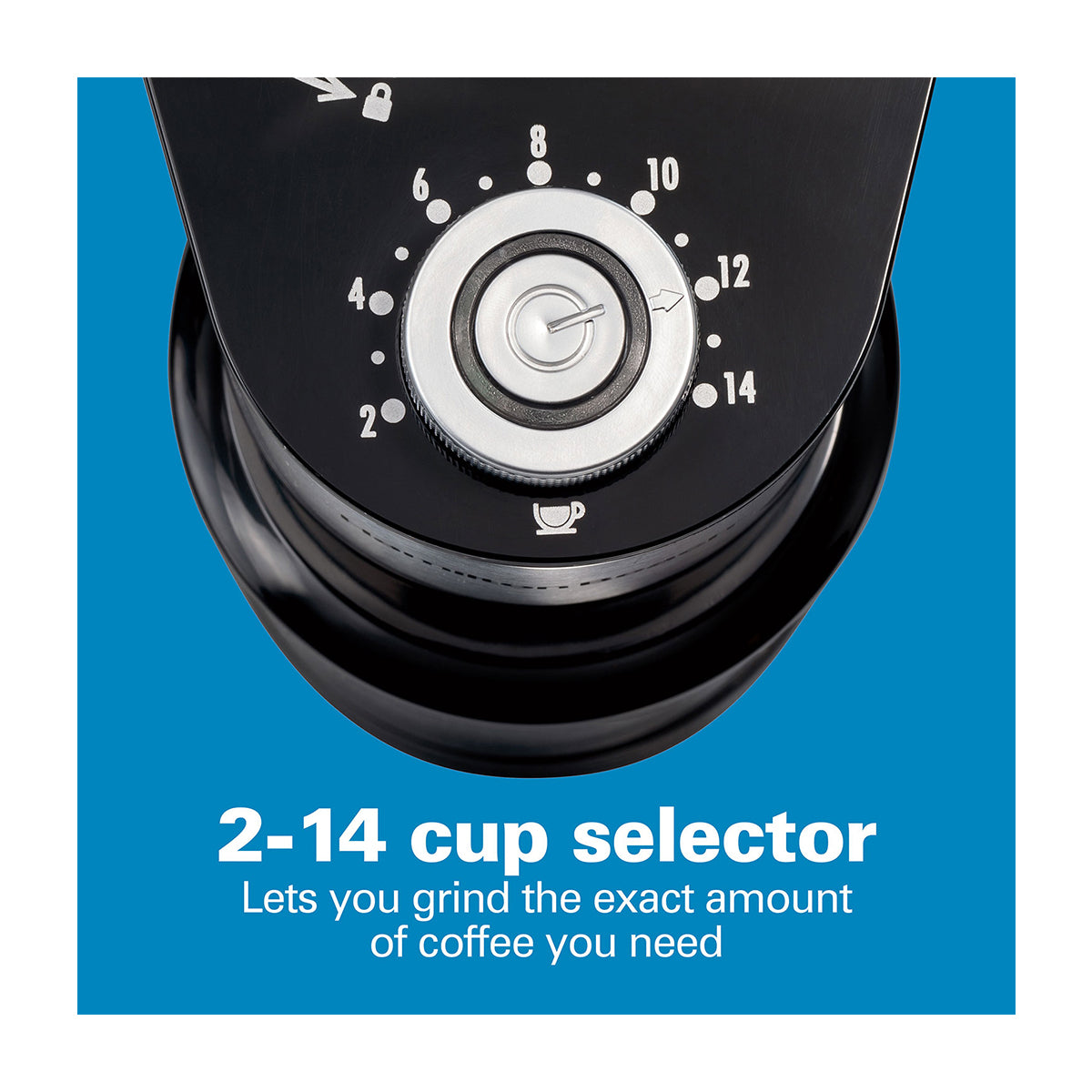 Hamilton Beach Molino de Café | 2 a 14 Tazas | 18 Configuraciones | Acero Inoxidable