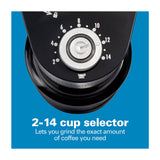Hamilton Beach Molino de Café | 2 a 14 Tazas | 18 Configuraciones | Acero Inoxidable