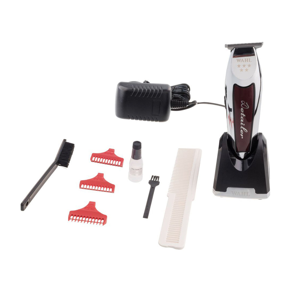 Wahl Professional Detailer Li Cordless 5 Estrellas Recortadora Inalámbrica / Cable | Plateado Rojo