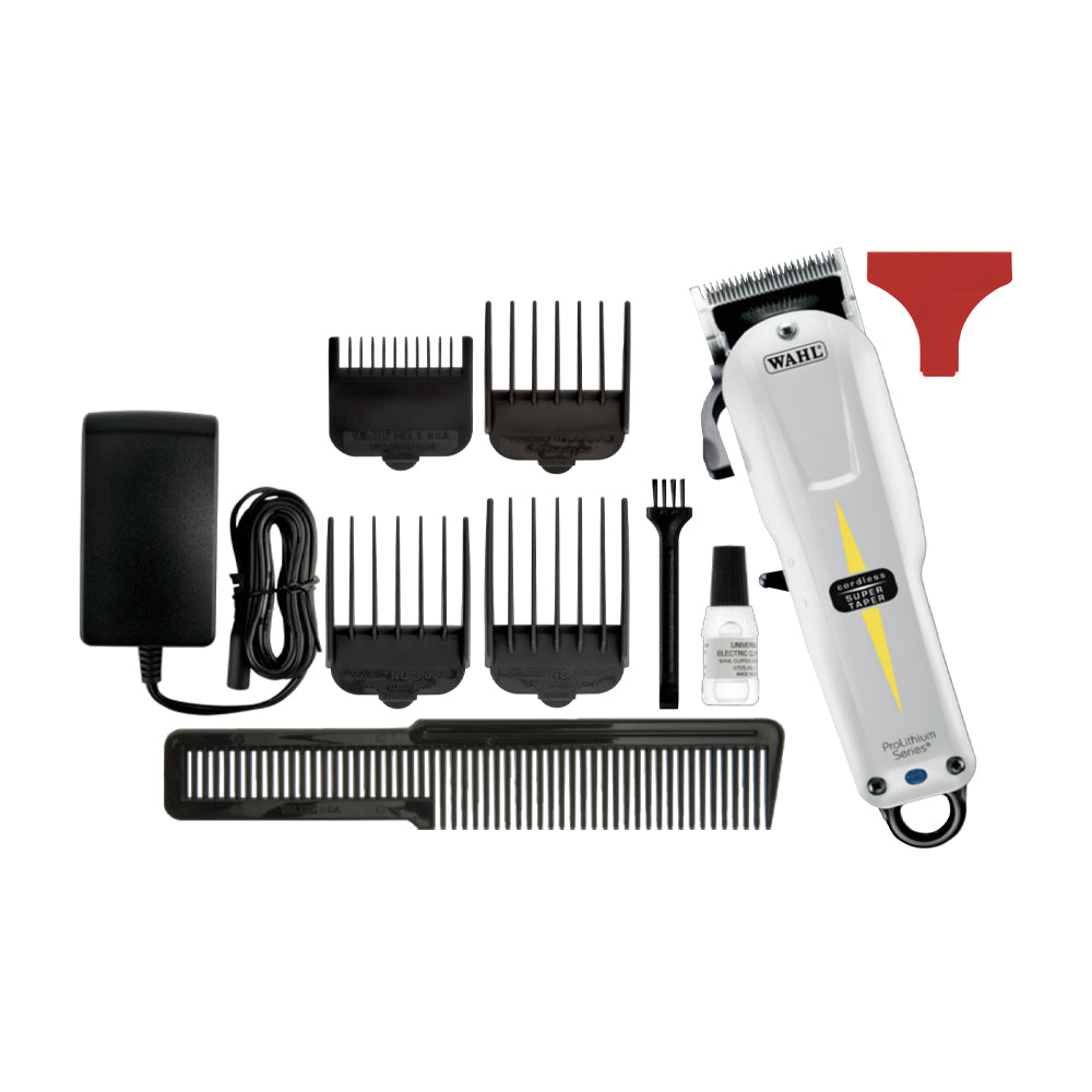Wahl Professional Cordless Super Taper Kit de Máquina de Cortar Cabello Inalámbrica de 9 piezas
