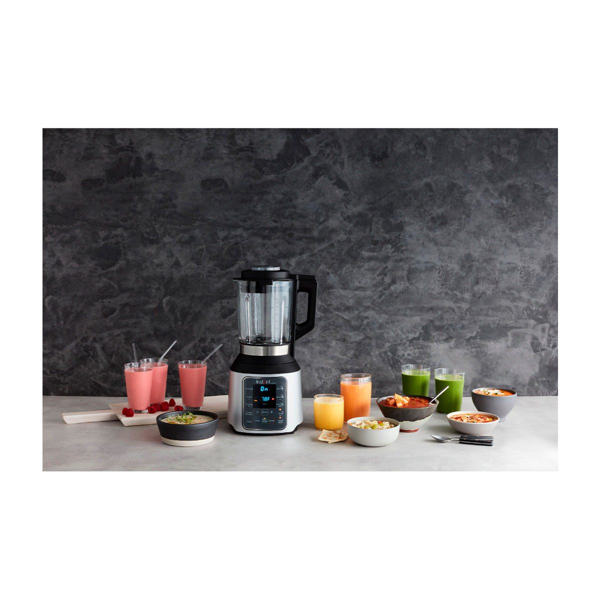 Instant Ace Nova Licuadora Multiuso de 10 Velocidades | Para Cocinar & Bebidas | Touch Control l 1.6L | 1100W | Gris