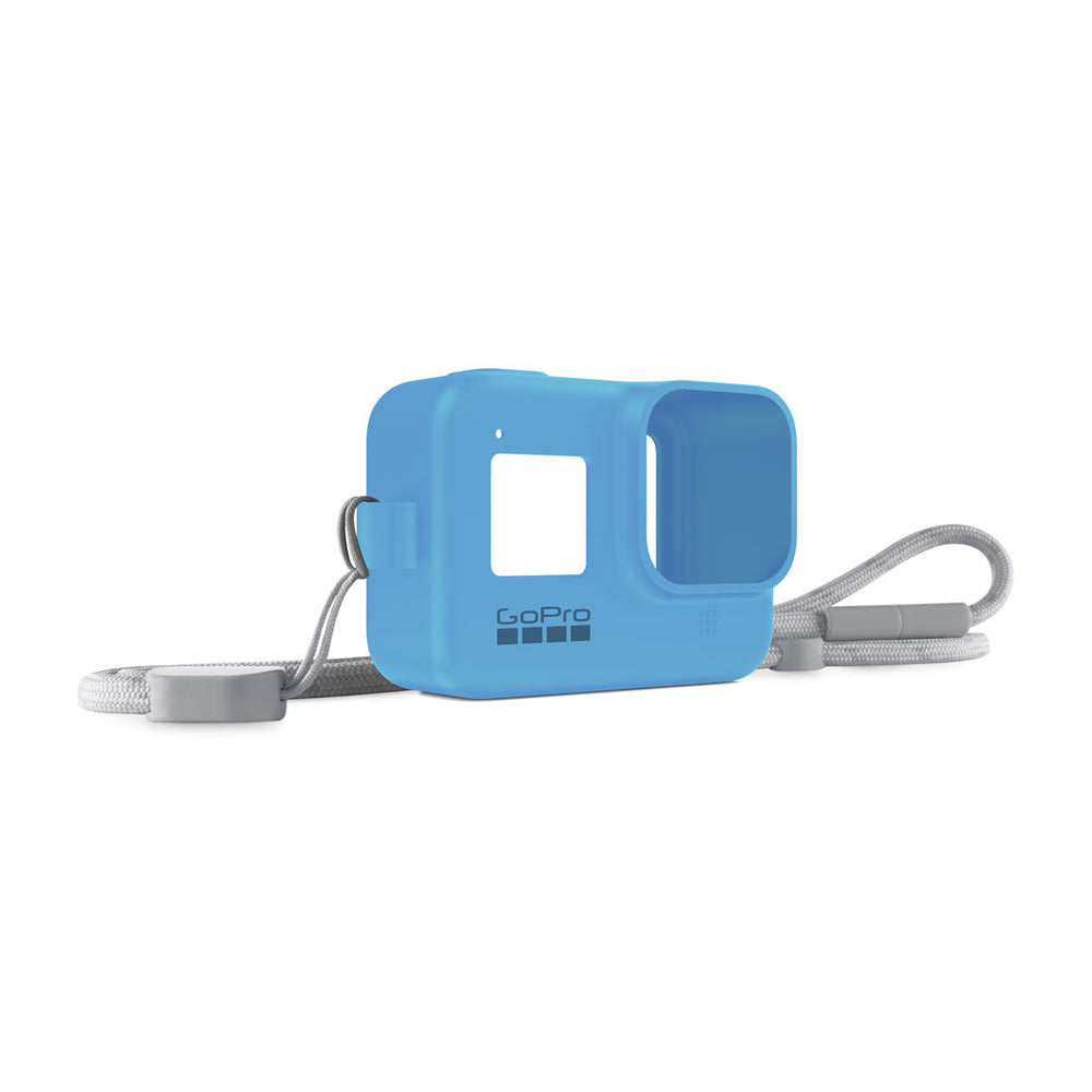 GoPro Silicone Sleeve y Lanyard | Funda y Correa para HERO 8 Black | Azul Intenso