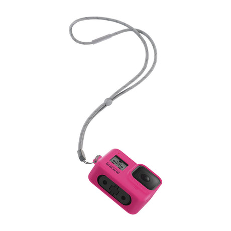 GoPro Silicone Sleeve y Lanyard | Funda y Correa para HERO 8 Black | Rosado Eléctrico